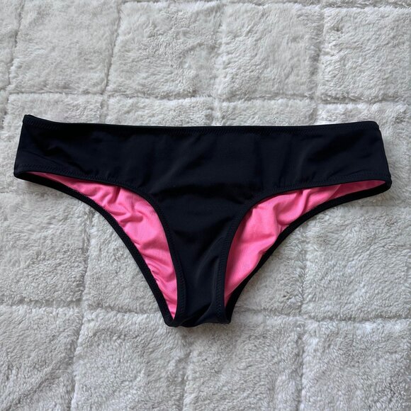 Victoria's Secret PINK | Solid Black Bikini Bottoms | Size Small - Picture 6 of 9
